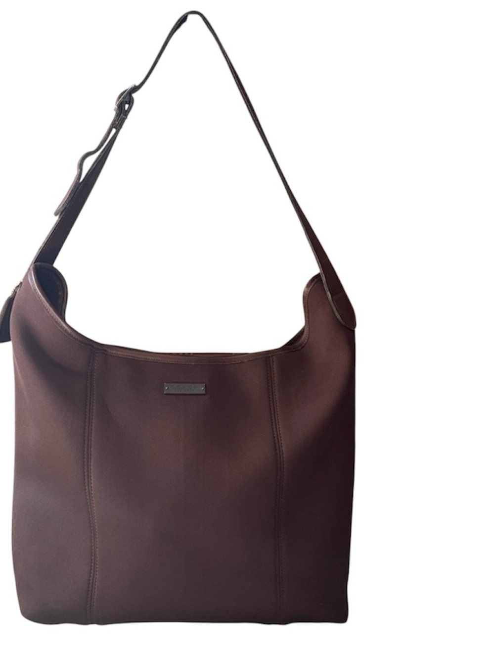 1998 Coach Neo Cresent Neoprene Dark Chocolate Brown Shoulder Bag 4140
